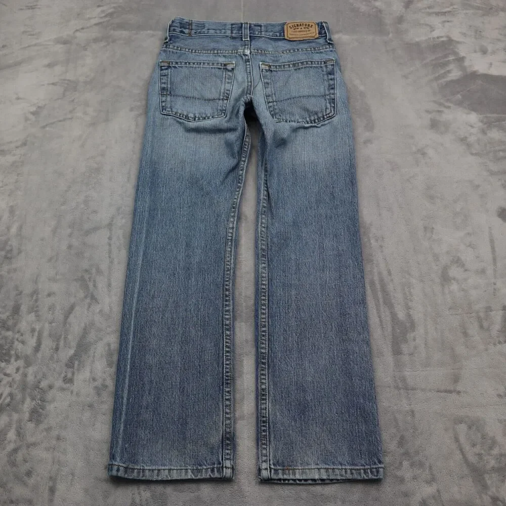 Levi Strauss Co Pants Boys 10 Blue Low Rise Signature Slim Straight Denim Jeans